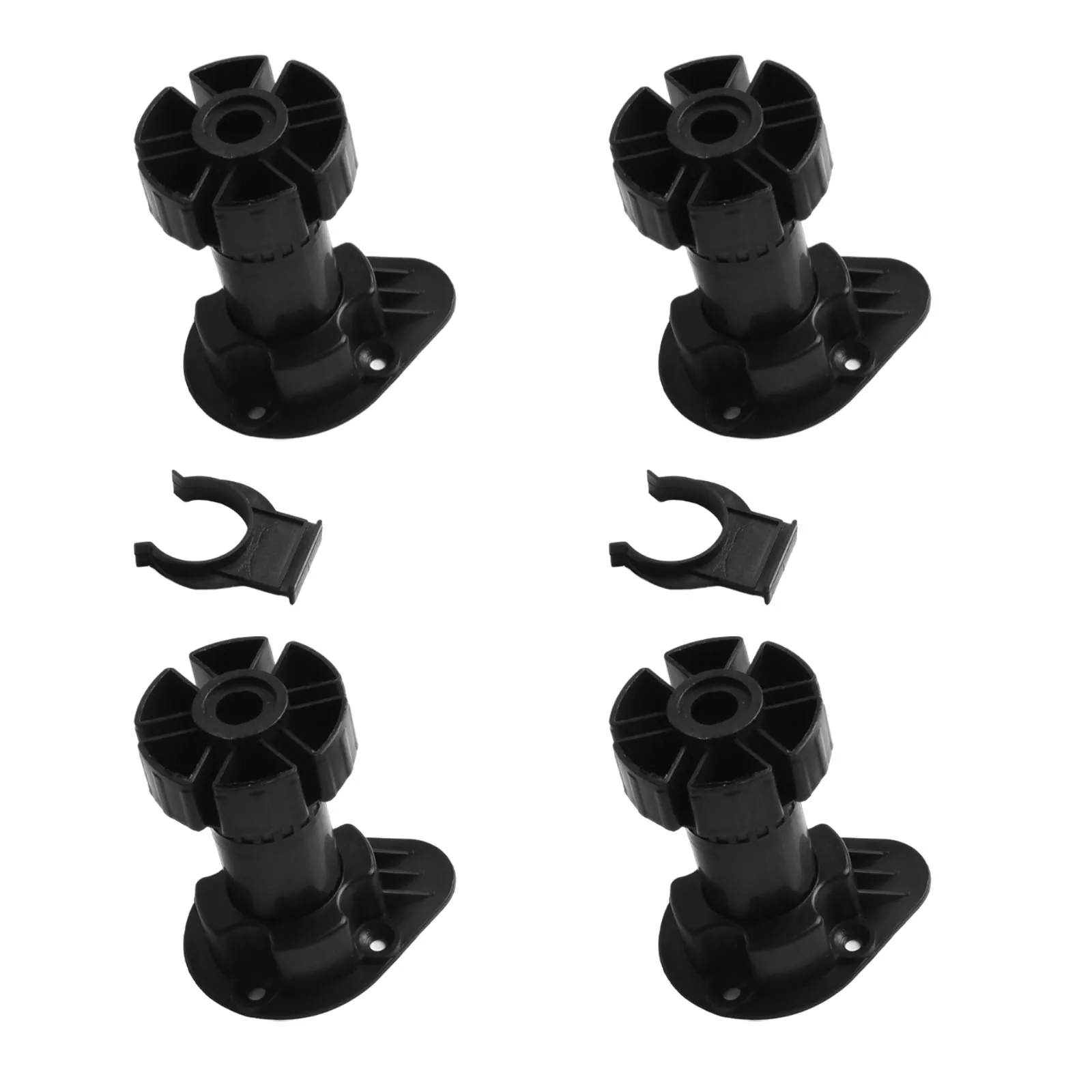 Adjustable Furniture Leg Set of 4 Suitable for Various Furnishings Sturdy ABS Plastic Design Ensures Stability