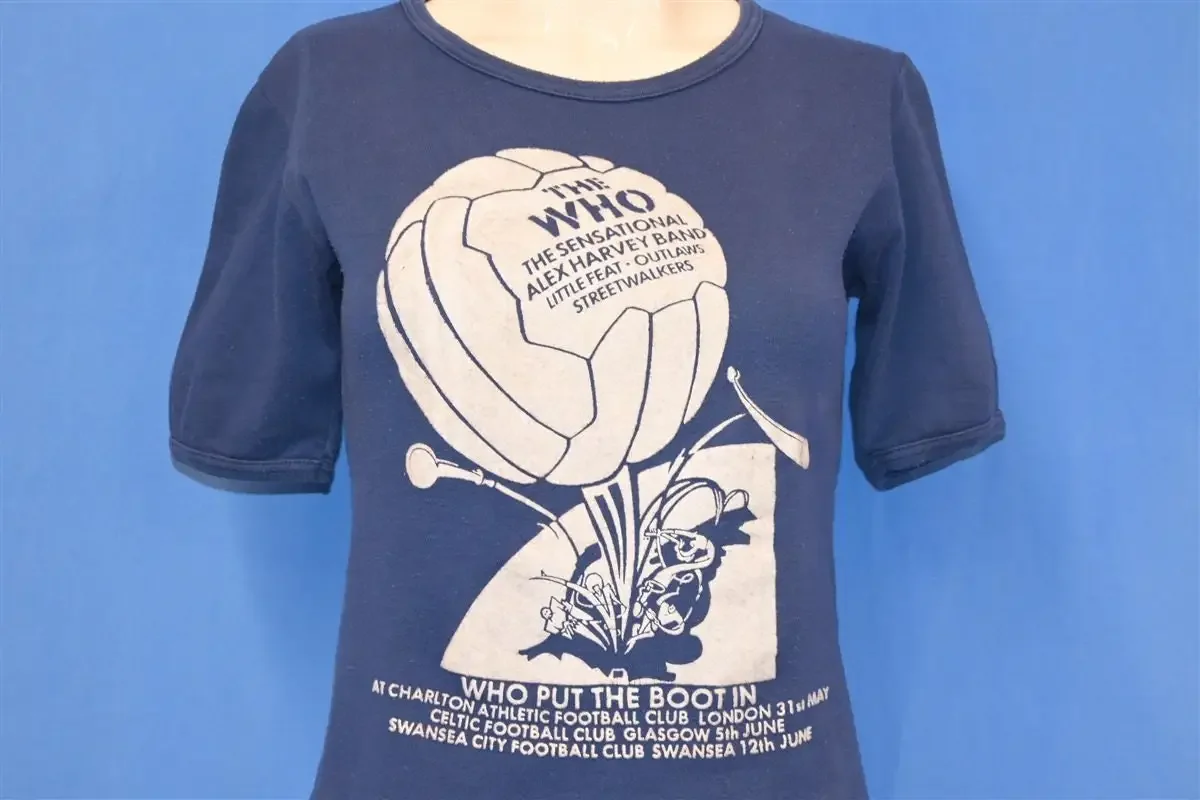 70s The Who Put Boot In Concert Tour 1976 Outlaws Alex Harvey Band Women s T Shirt Medium