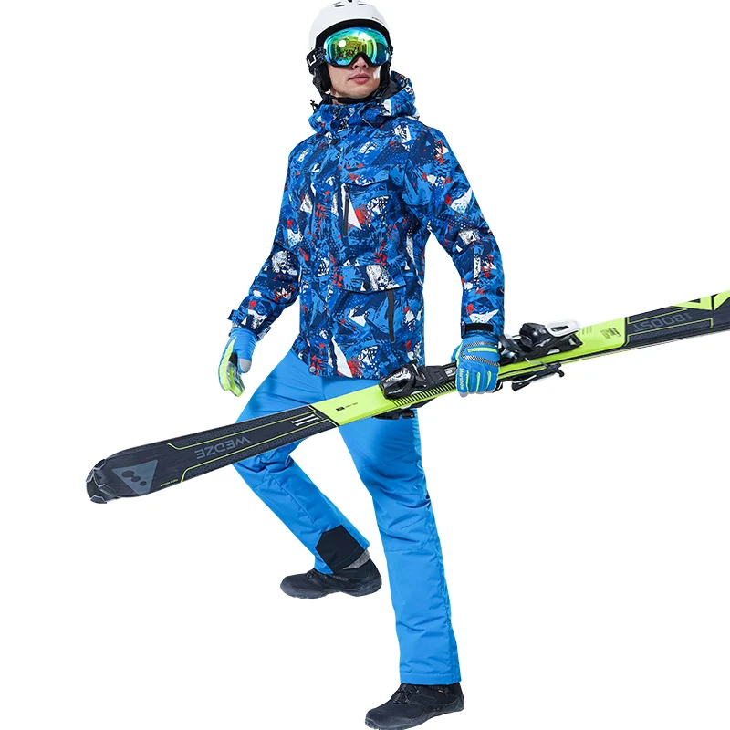 Ski Snow Wear Snowboard Jacket Men Speed Skating Suit Sportswear 100% Polyester Adults for Men Jackets Waterproof M-3XL