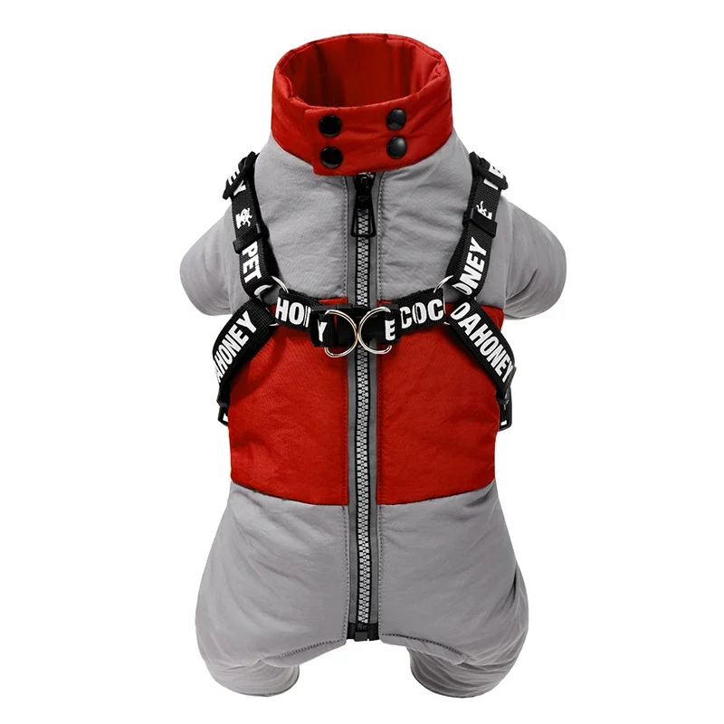 Thicken Warm Dog Jumpsuit Winter Pet Clothes Rompers Puppy Pomeranian Poodle Bichon Frise Schnauzer Dog Clothing Costume Outfit