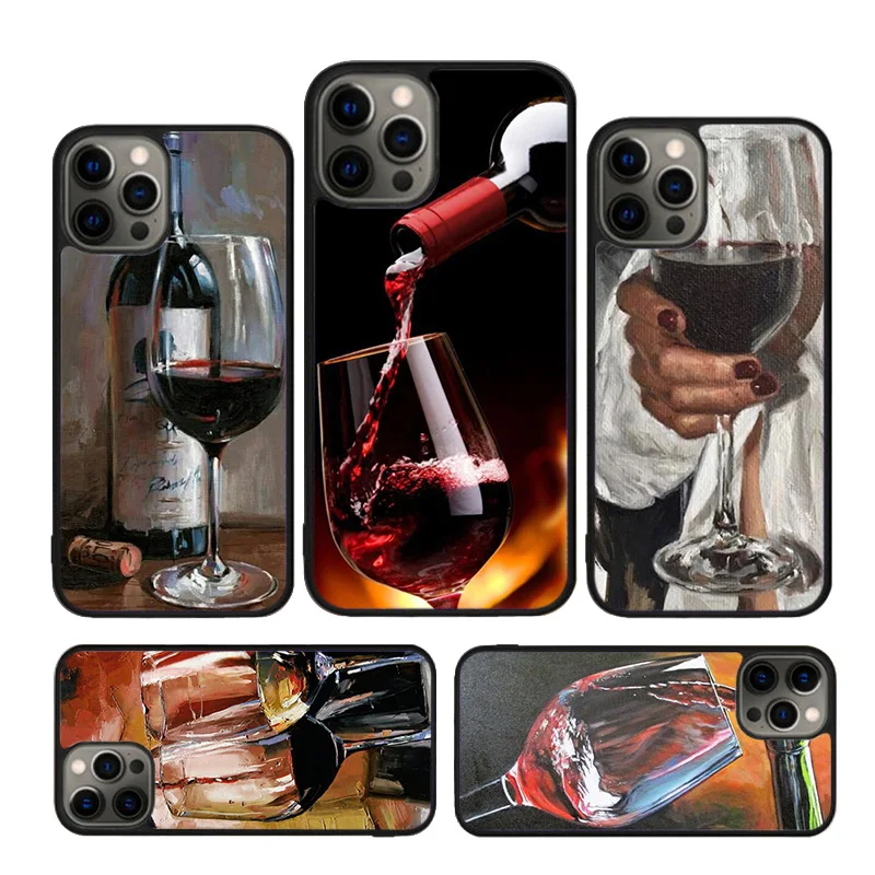 Drink Beer Red Wine Phone Case for iPhone 16 15 14 12 13 mini PLUS X XS XR 11 PRO MAX Back Cover Fundas Shell