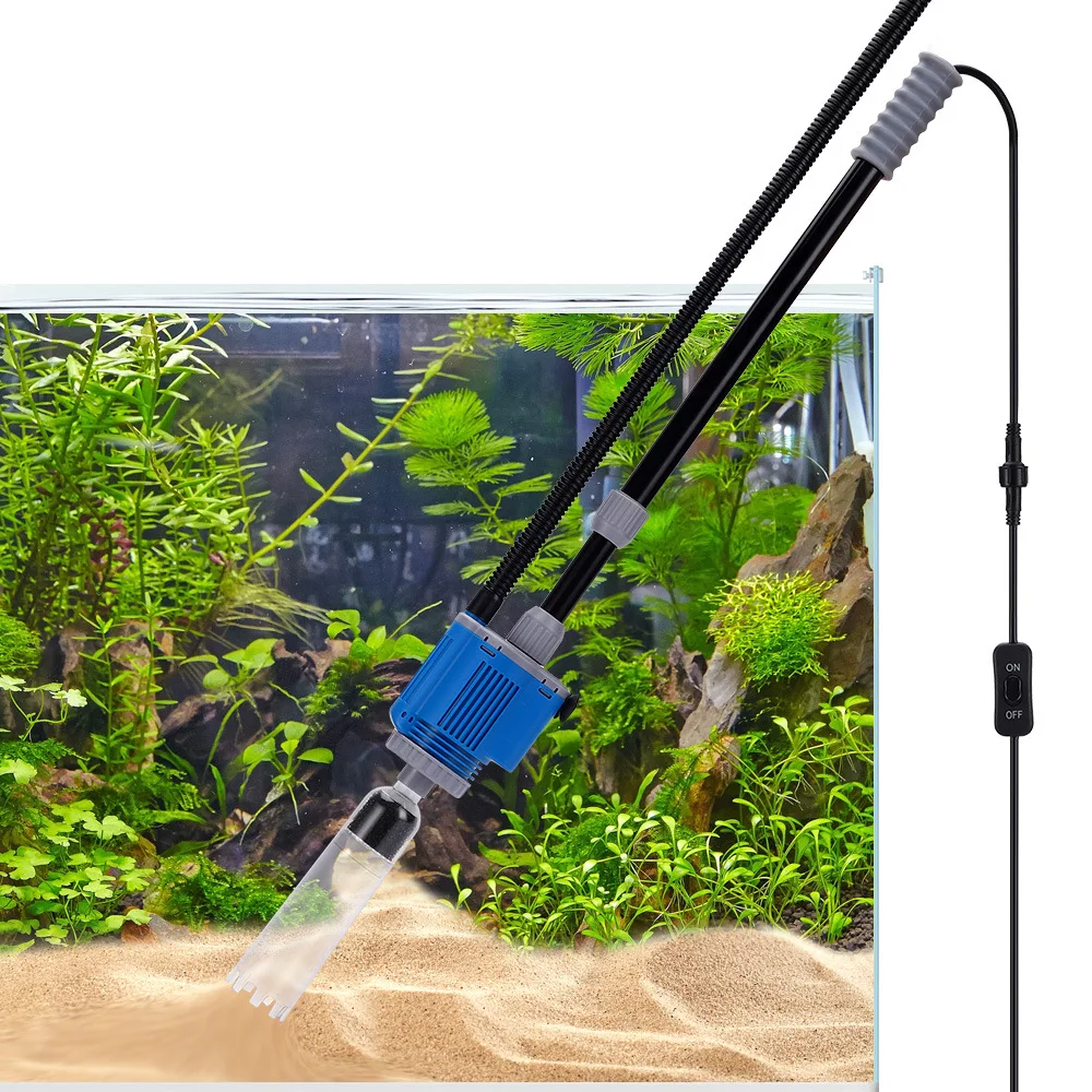 

20/28W Electric Aquarium Fish Tank Water Change Pump Aquarium Cleaning Tool Water Changer Gravel Cleaner Siphon Filter Pump