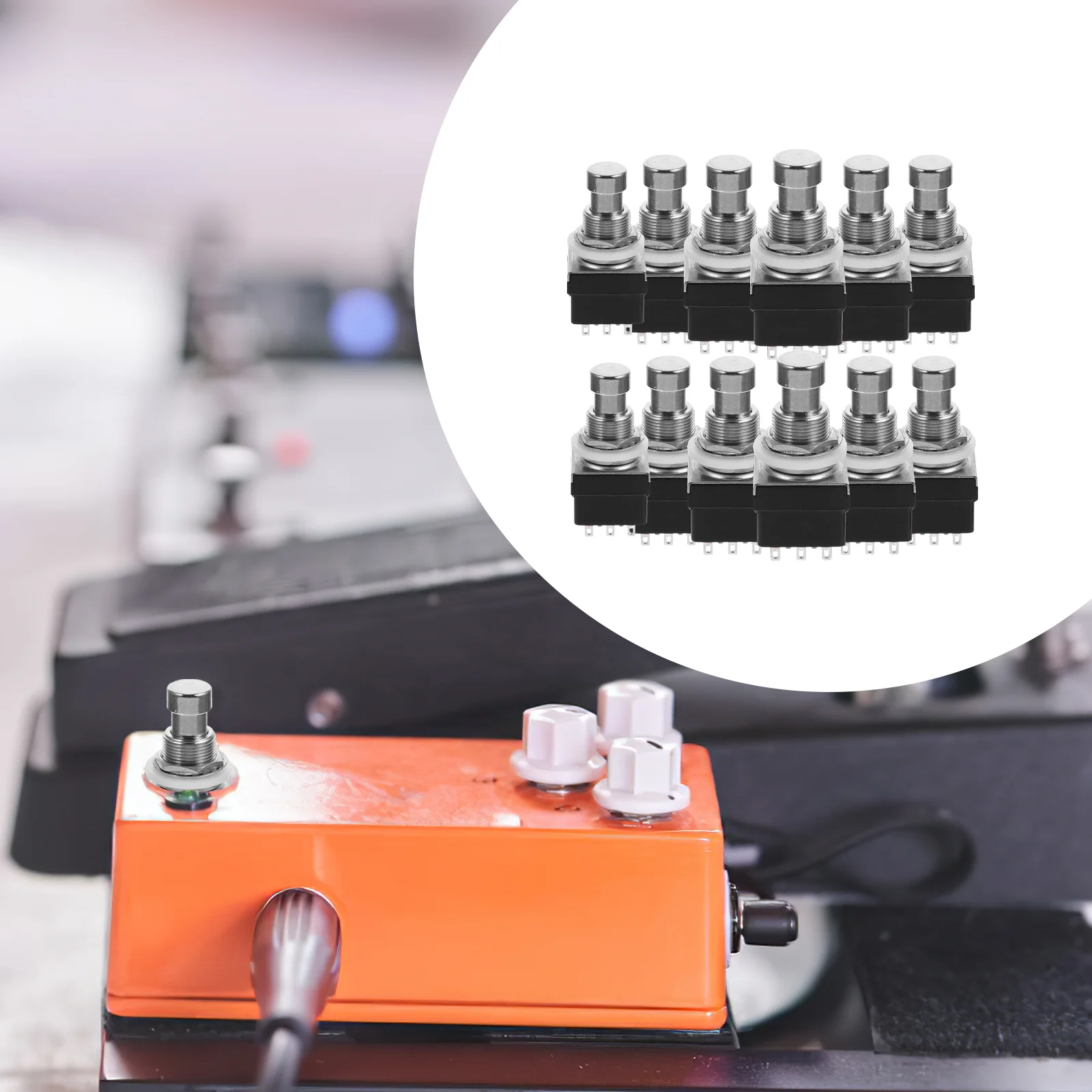 

12 Pcs Musical Accessory Guitar Switch Button Nine Foot Instruments Pedal Buttons Intelligent