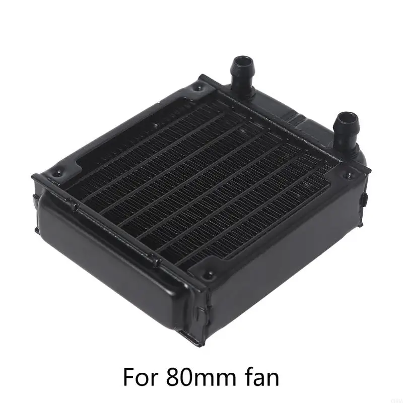 C63A 80mm 10 Tube Computer Water Cooling Radiator G1/4 Female Thread Heat Dissipation for Computer PC CPU Water Cool System