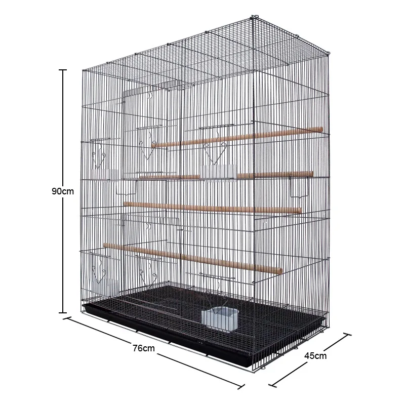 

76*45*90cm Multi Food Boxes Design Large Size Parrot Budgie Canary Cage Detachable Pet Birds House