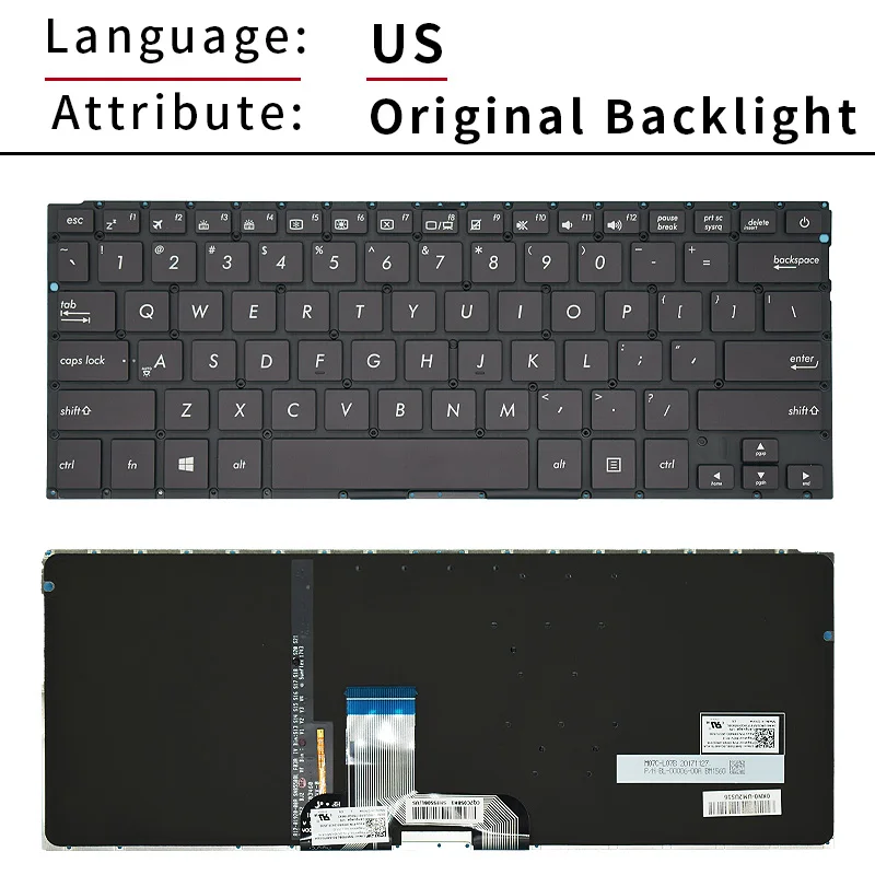 Imagem -03 - Teclado Original para Laptop Russo dos Eua Luz de Fundo para Asus Zenbook Rx410u Rx410uk Rx410uq Ux310u Rx310uk Ux310uq Ux410 Rx310 U310u