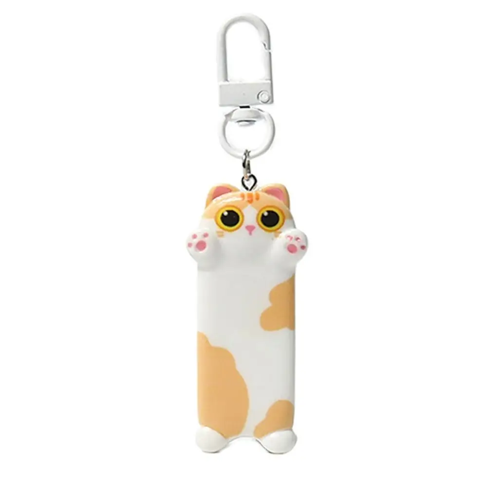 Casual Pendant Cute Cat Keychain Bag Decoration Cartoon Cat Animal Key Ring Plastic Accessories Hanging Ornament Collection