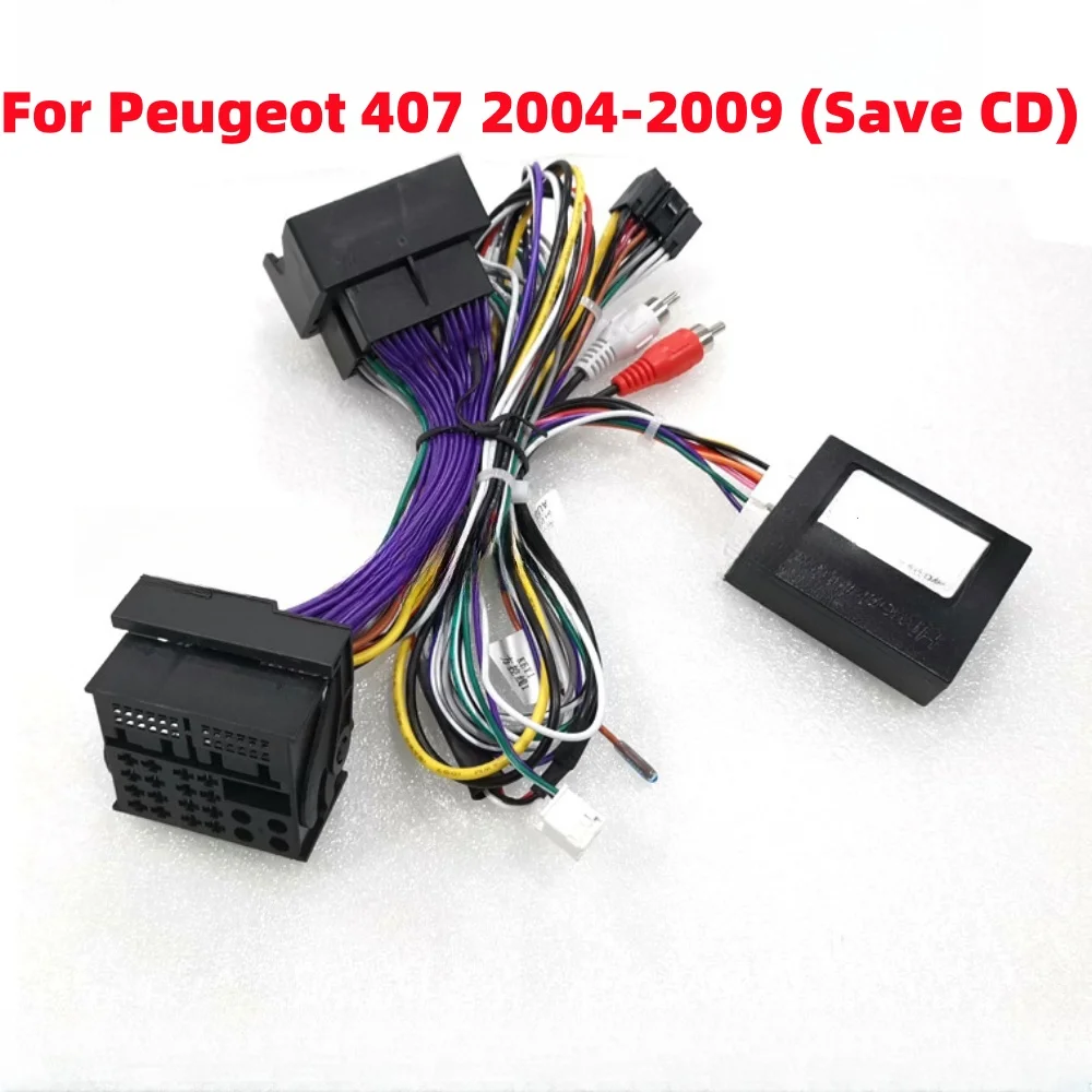 

Автомобильный радиоприемник Canbus Box, адаптер Hiworld для Peugeot 407 2004-2011 Save CD, жгут проводов, кабель Android, 16-контактный кабель питания