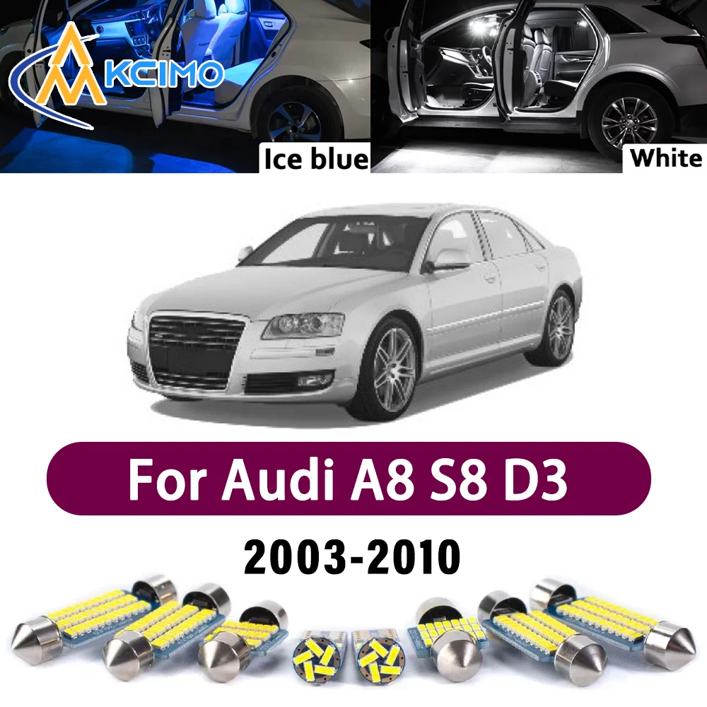 

Error Free LED Interior Light Kit for Audi A8 S8 D3 2003-2010 Premium Bright Dome Trunk Mirror Reading Lamps Canbus