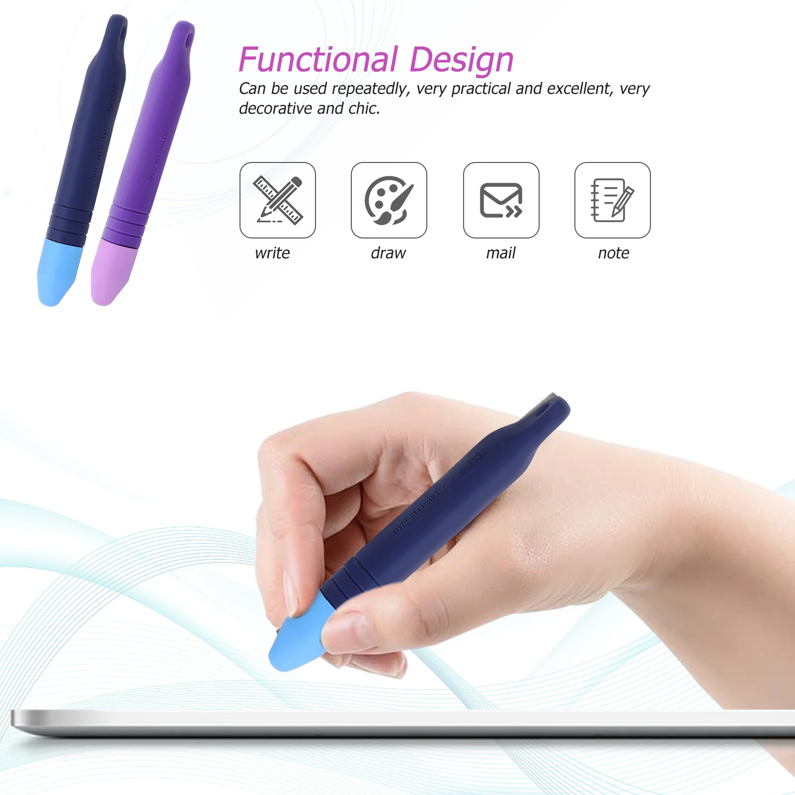 

1 set Silicone Stylus For Touch Screen High Sensitivity Capacitive Writing Tool Universal Portable Electronic Screen Pen Durable