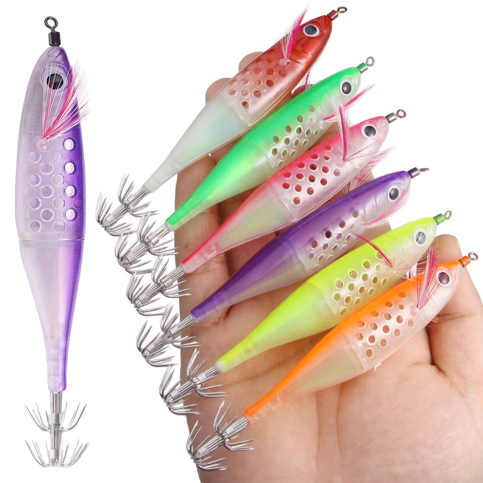 Free Fisher Señuelo Wobbler de pulpo luminoso para lubina nocturna - imagen 4