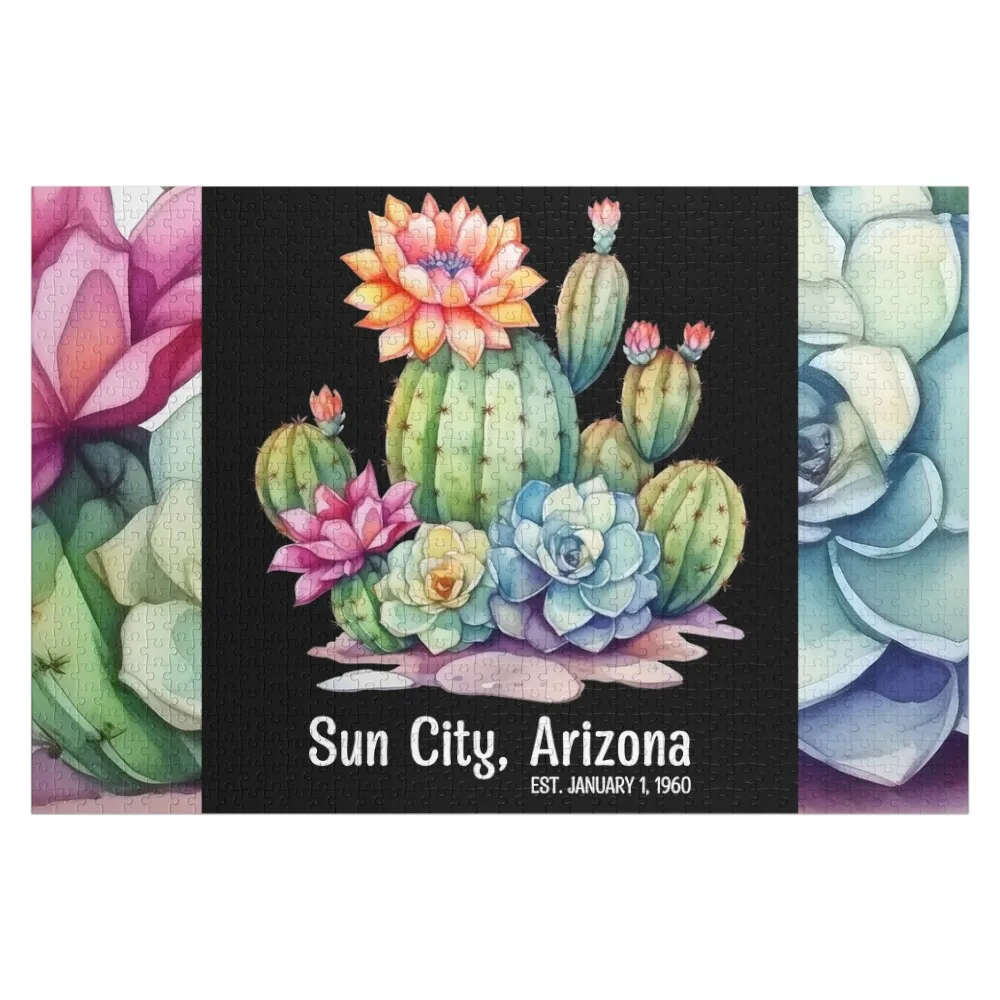Sun City Desert Cactus Jigsaw Puzzle For Children Novel Toys For Children 2022 Personalized Toy Puzzle