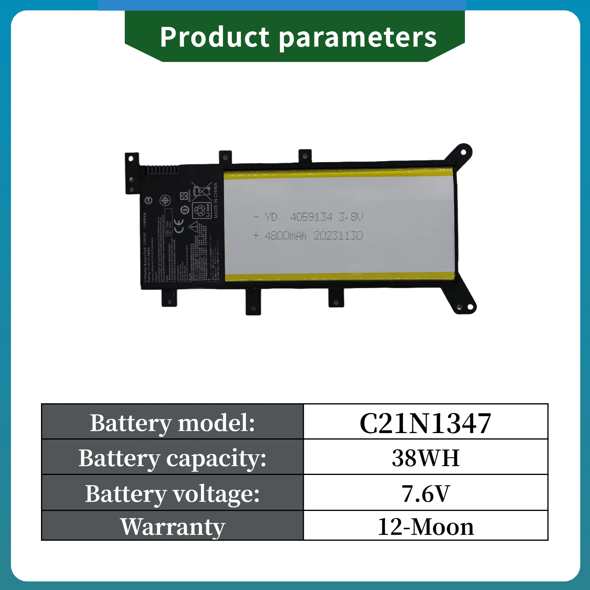 المصنع مباشرة! C21N1347 بطارية الكمبيوتر المحمول ل ASUS X554L X555 X555L X555LA X555LD X555LN X555MA 2ICP4/63/134