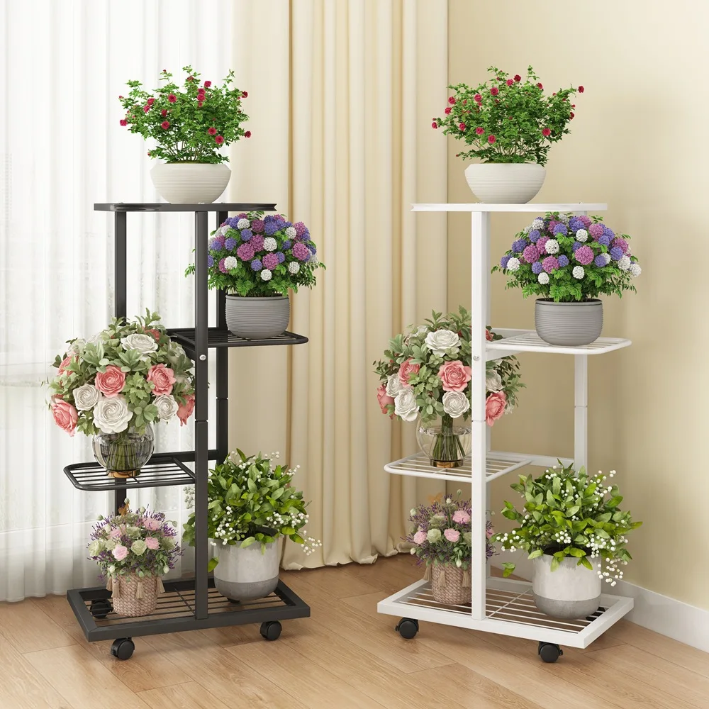 Multi-Layer Iron Art Flower Rack  Floor-Standing Storage Rack for Living Room & Balcony,Indoor Green Ivy Pot Holder,Plant Stand