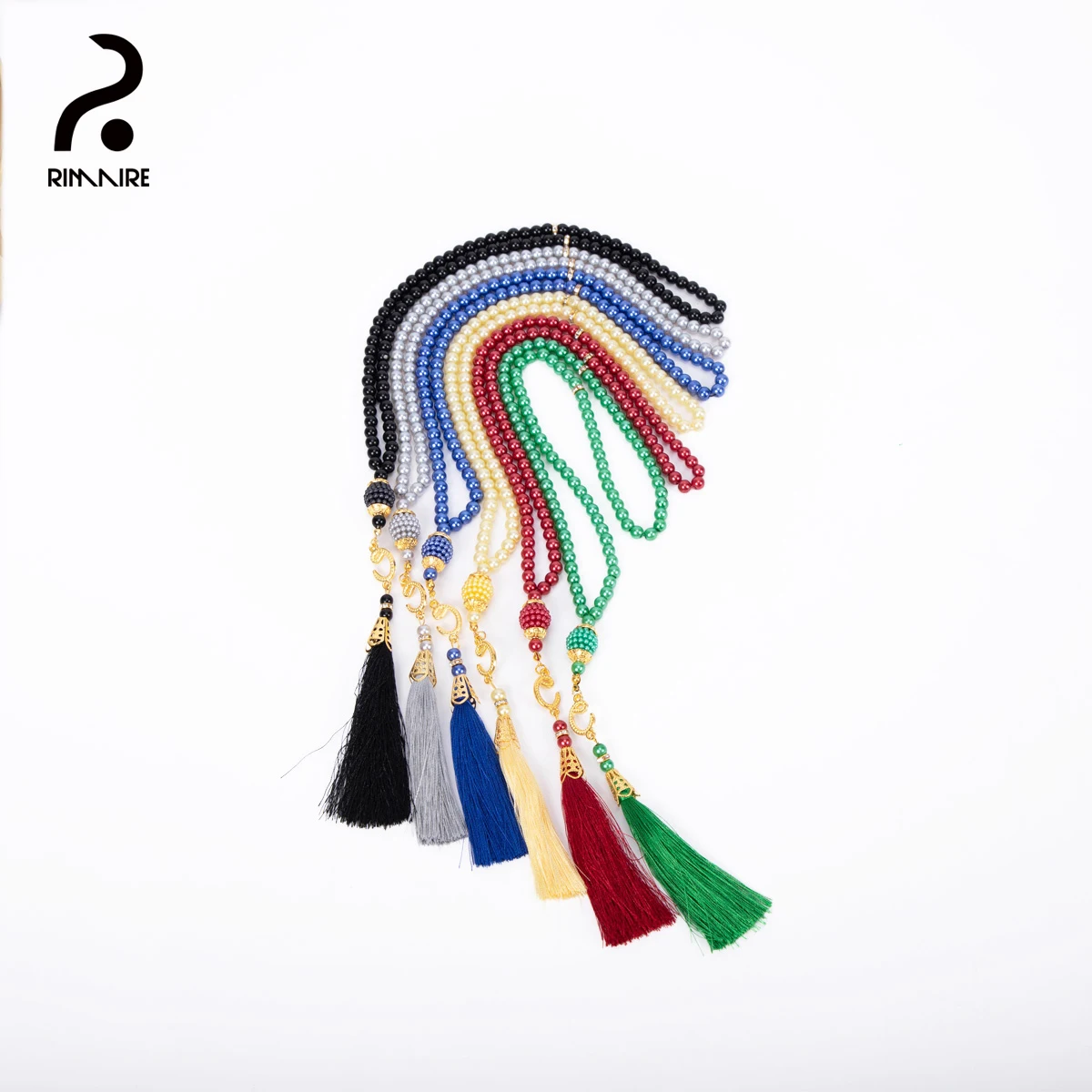 

RIMAIRE 6 Color Glass Prayer Bead Fashion Muslim Accessories Islam Ramadan Prayer Beads Gift Wholesale
