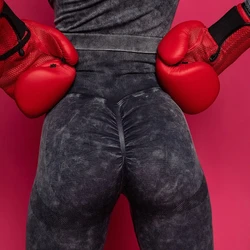 Lavare Leggings da palestra push up sexy da donna Leggings sportivi skinny senza cuciture a vita alta da donna Casual autunno