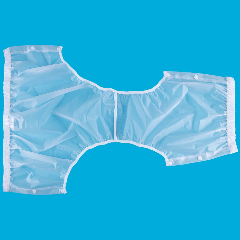 Biodegradable Reusable Adult Diaper Pant - Frosted Waterproof Buttons | Single Layer, Two Side Snap on TPU Fabric Adult Diapers