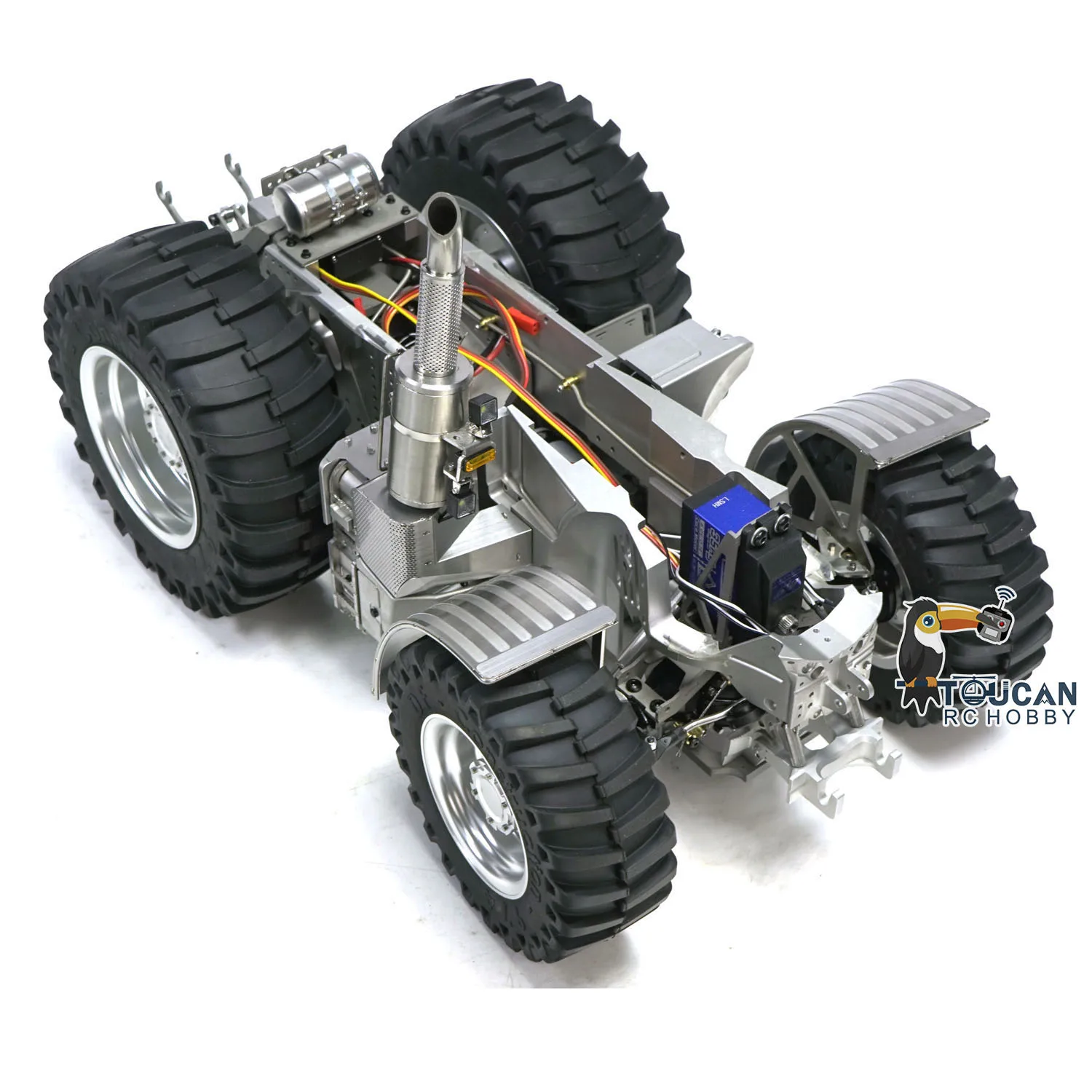 

1/16 LESU RC Metal Assembled Chassis 4X4 Model with Differential Lock for TOUCAN 1050 Remote Control Tractors DIY Car Model