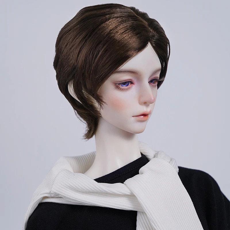 BJD doll wig suitable for 1/3 size bjd boy wig milk silk short hair simulation scalp partial  1/3 wig doll accessories