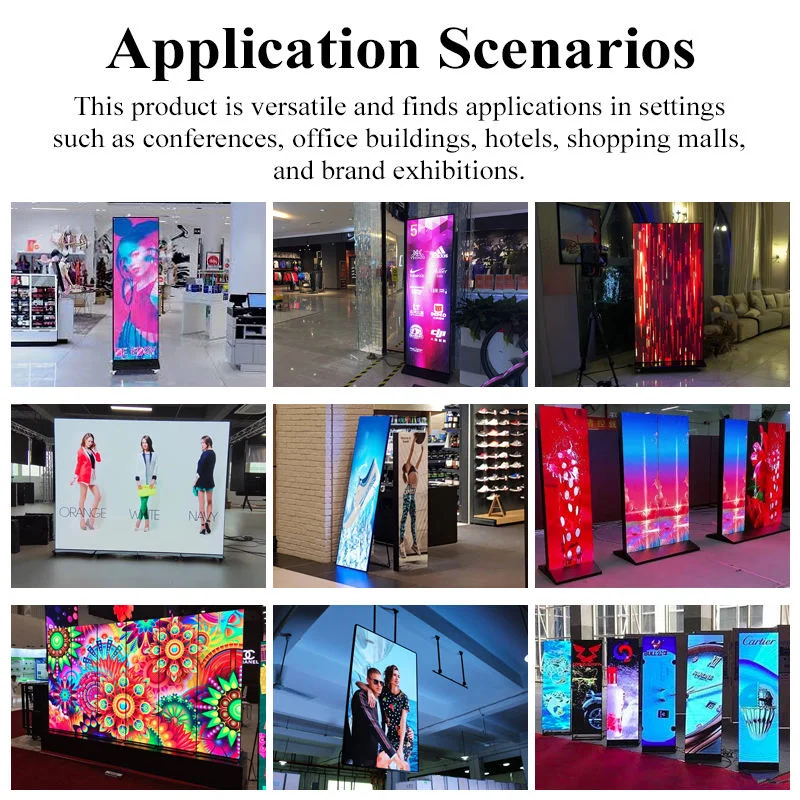 Ekran LED P1.86/P2/P2.5 HD na stojaku do reklamy komercyjnej wewnątrz i na zewnątrz