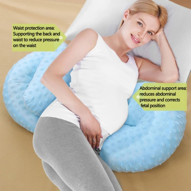 Nursing Pillow Dotted Pattern Support Pillow for Sleeping Cotton Full Body Pillow Support Pillow for Pregnant Women