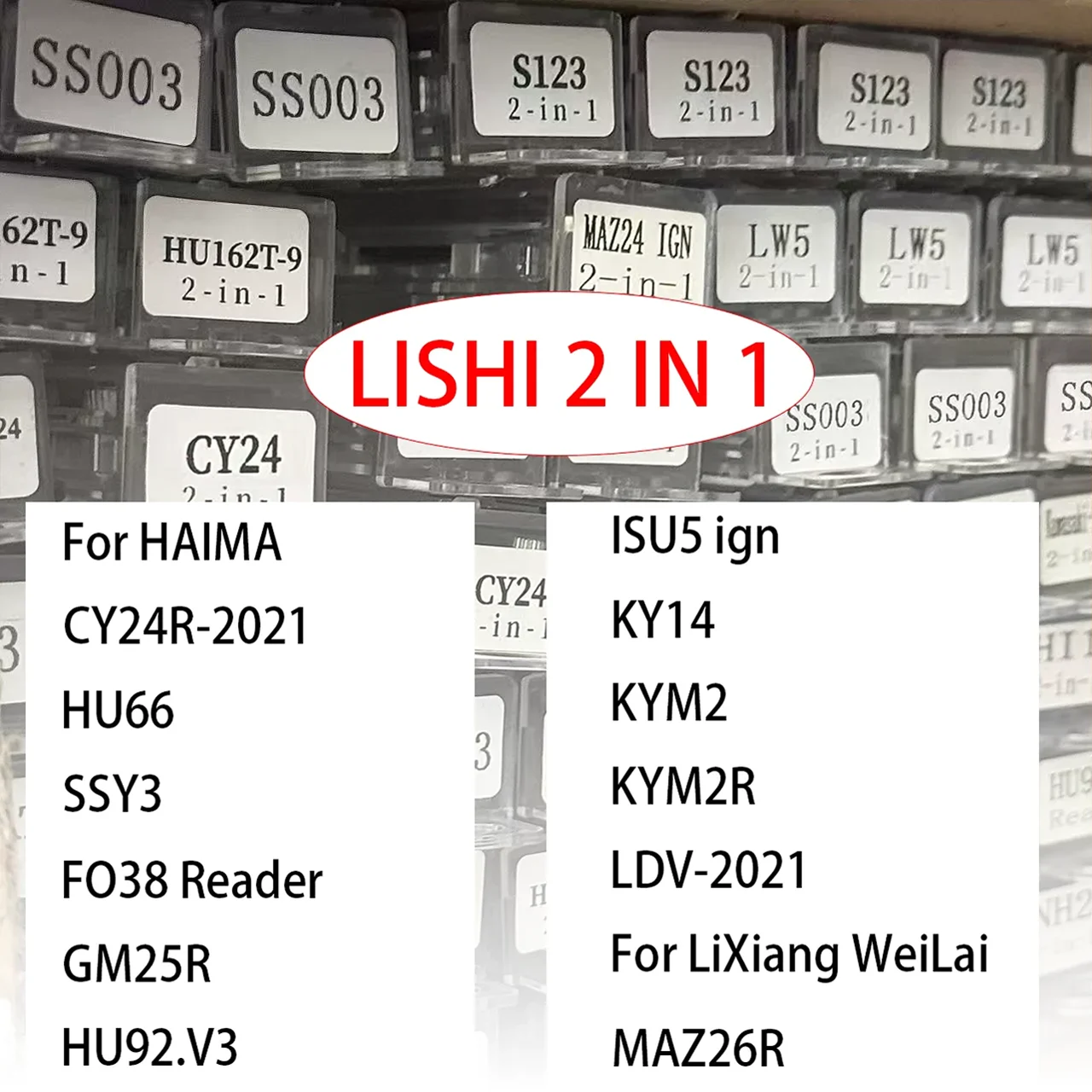 LISHI 2 IN 1 For HAIMA CY24R-2021 HU66 SSY3 FO38Reader GM25R HU92.V3 ISU5 ign KY14 KYM2 KYM2R LDV-2021 For LiXiang WeiLai MAZ26R