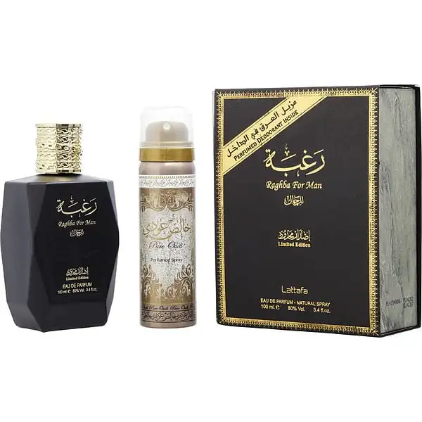 Lattafa Raghba For Men - Eau de Parfum 100 ml + Desodorante Spray 50 ml