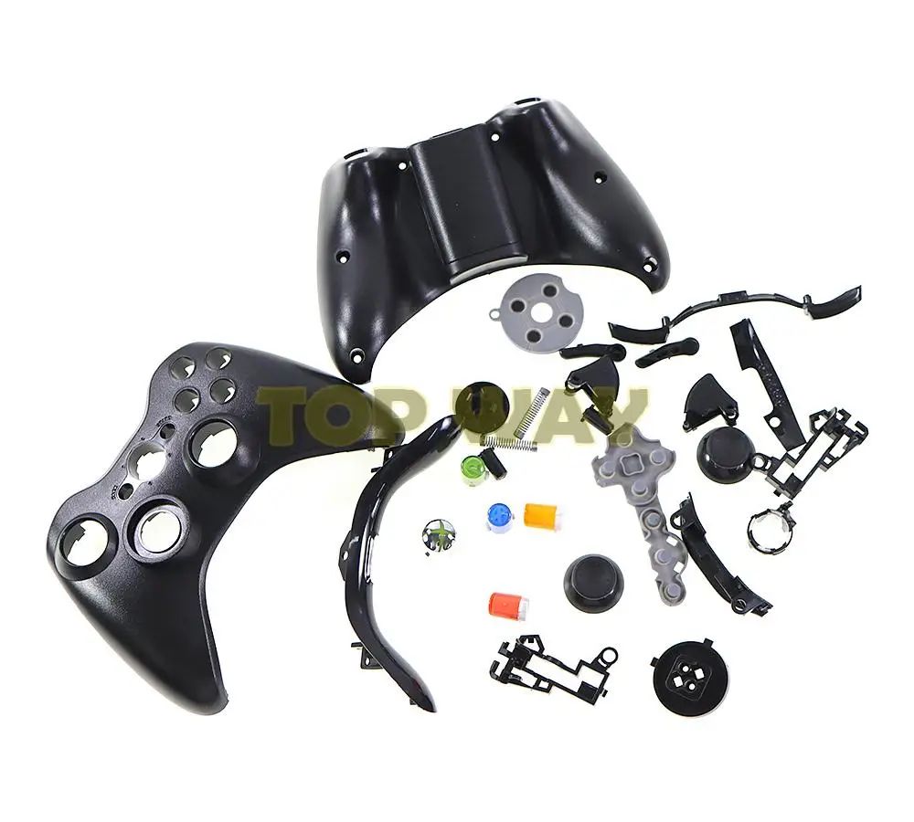 1 zestaw do konsoli XBOX 360 kontroler bezprzewodowy etui na cały telefon Gamepad Shell Cover z przyciskami gałka analogowa zderzak do gry przewodowej XBox360