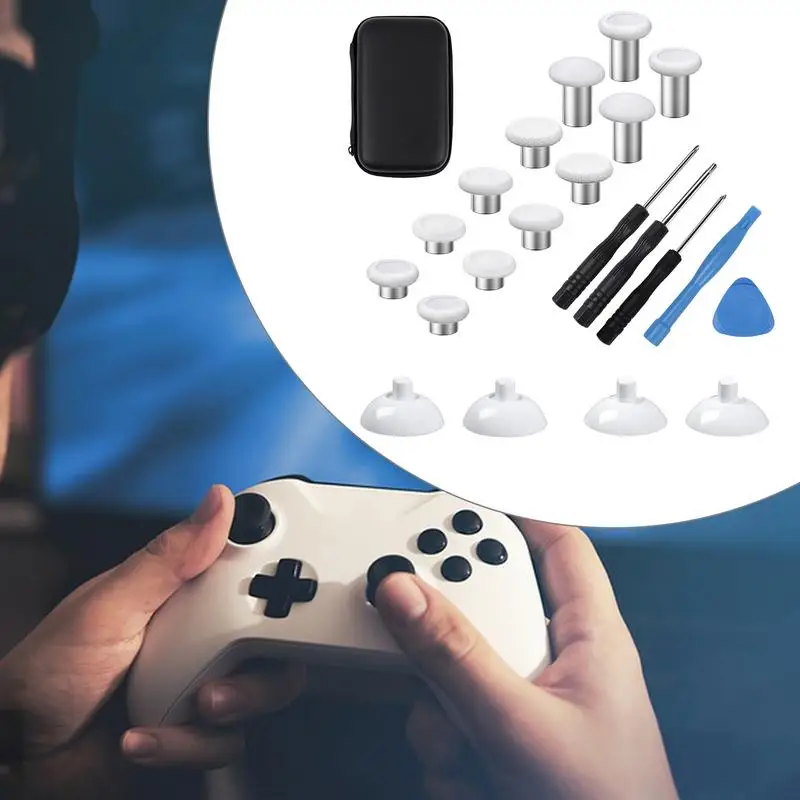 ل Xbox سلسلة X/S قبضة عصا التحكم Thumbstick الفطر عصا التحكم موسع عمود معدني موسع محكم الإبهام تحكم #4