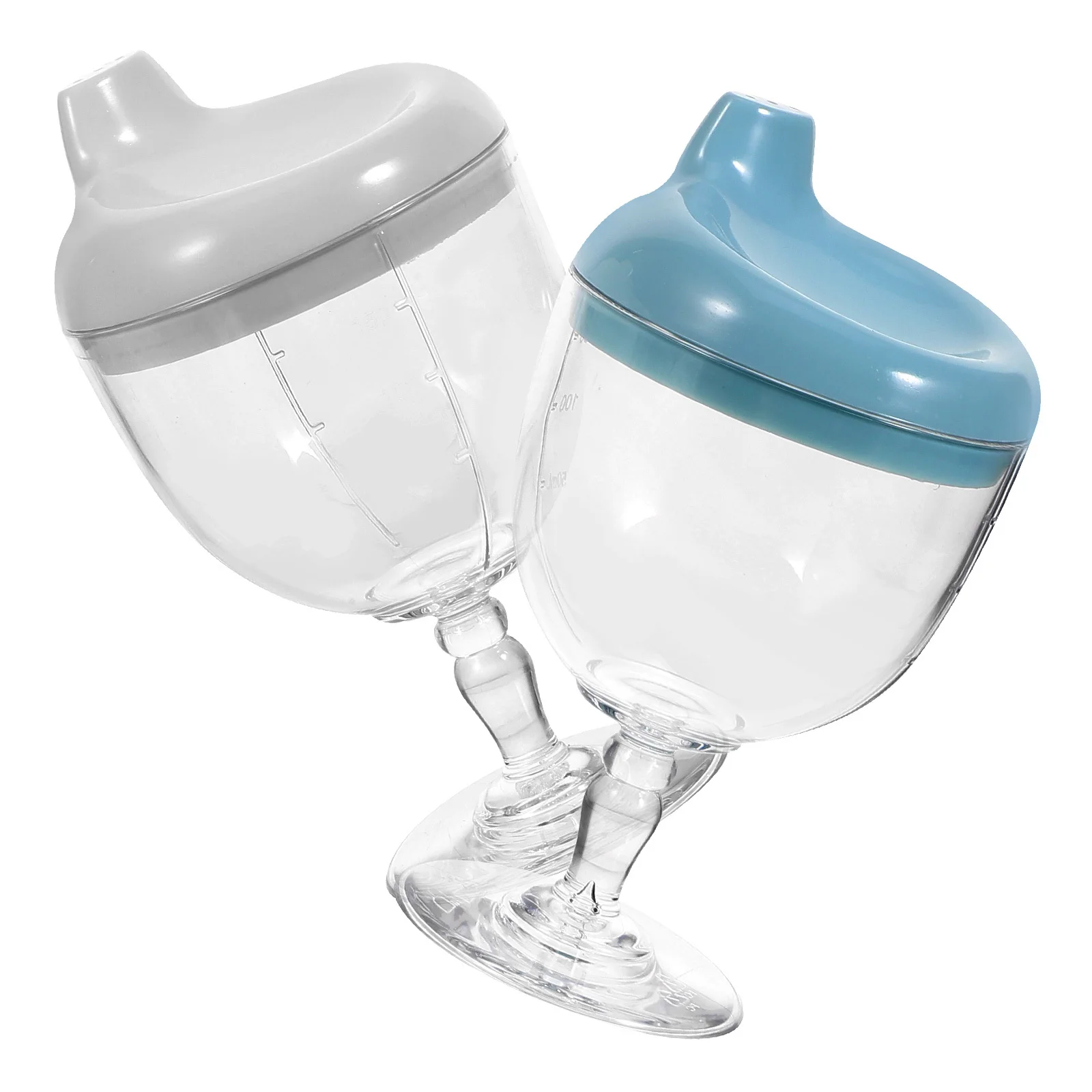 

2Pcs Toddler Sippy Goblet Cup Shatterproof Learning Cup with Handle Leakproof Design Ideal for Baby Independent Drinking