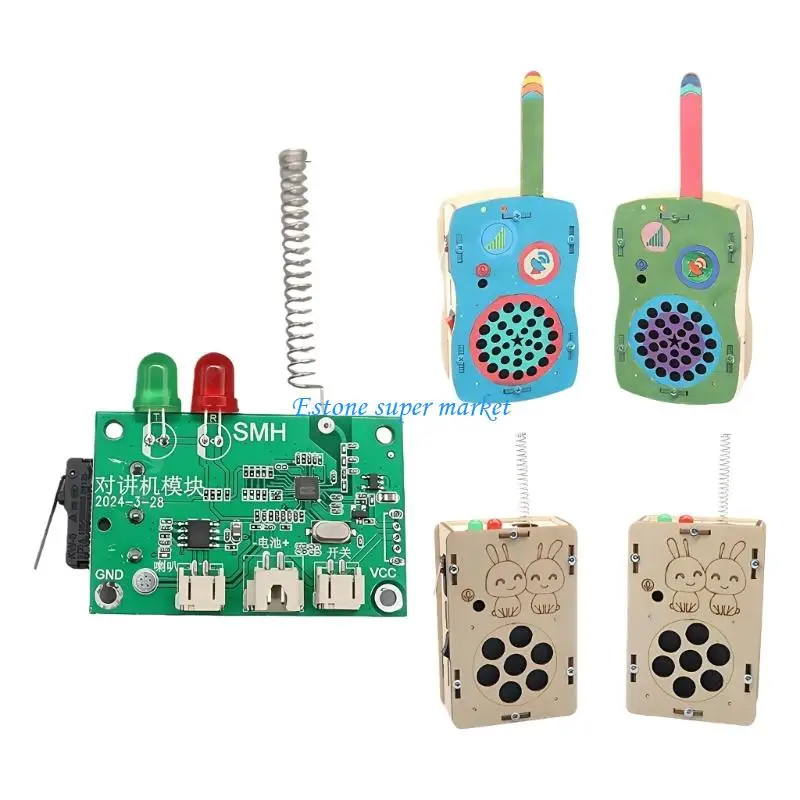 090b-kids-communication-module-kits-stem-learning-walkie-talkie-toy-circuit-board-2pc