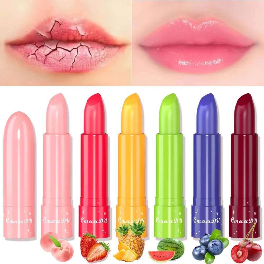 Bálsamo labial resistente al agua, tinte de Color frutal, cambia de brillo, hidratante, nutritivo, juego de brillo, cuidado de labios, maquillaje coreano