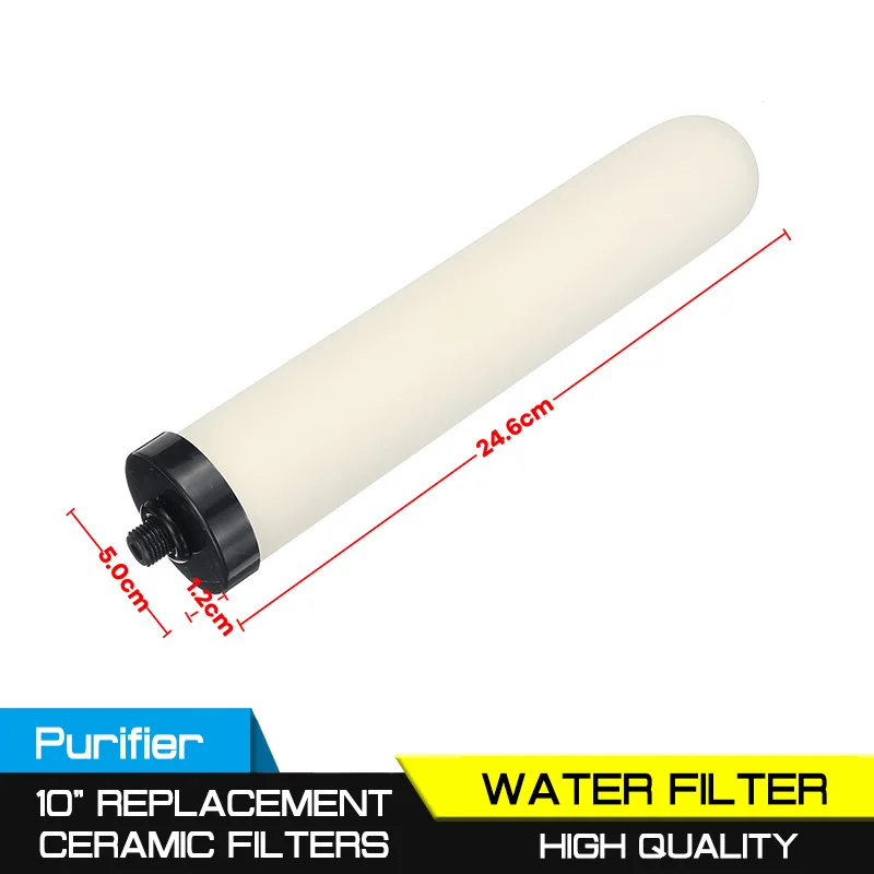 Filtro de agua de cocina para el hogar, elemento de filtro de carbón activado, lavable, filtros de cerámica de repuesto de 10 \