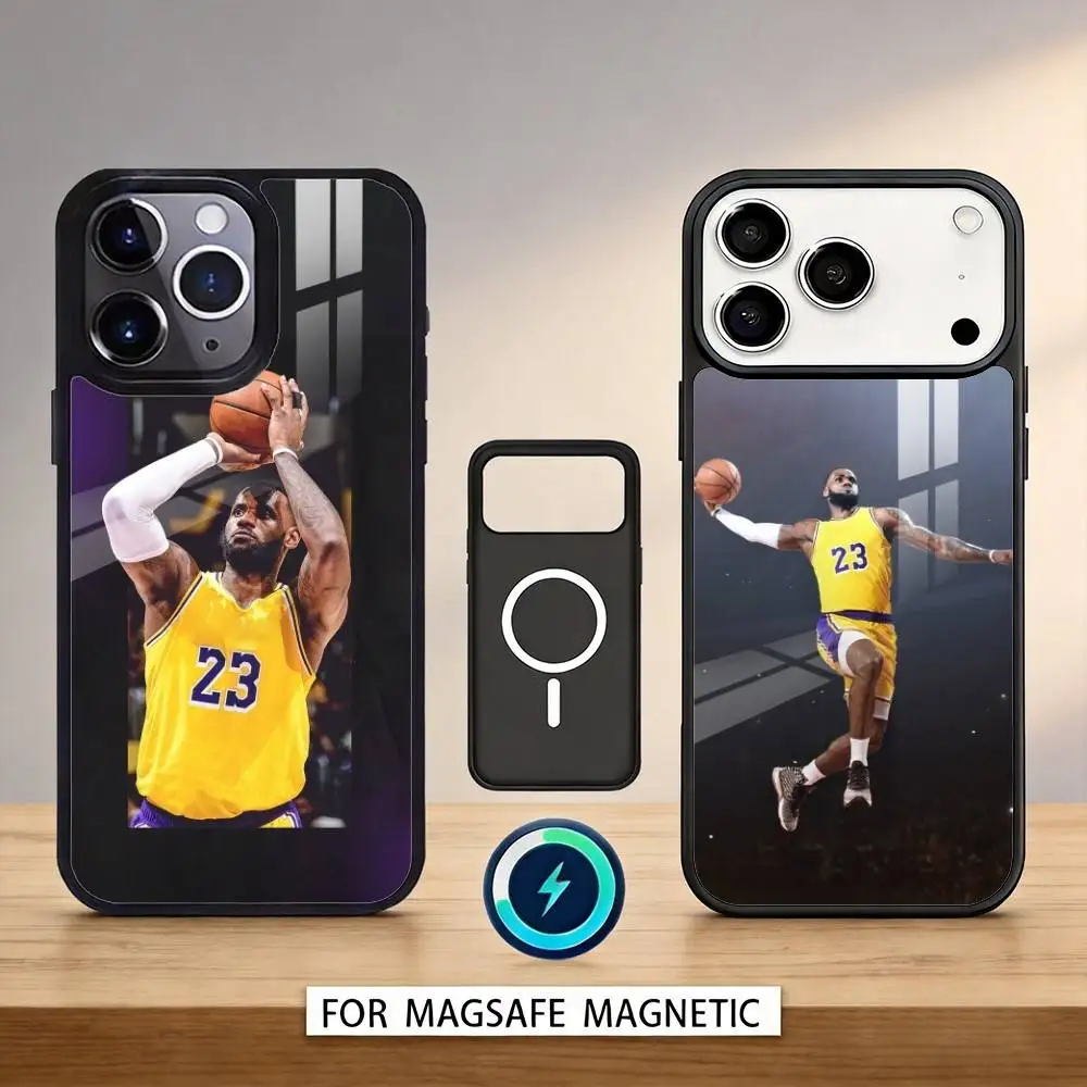 

L-Lebron J-James 23 Phone Case For iPhone 17,16,15,14,13,12,Pro,Max For Magsafe Magnetic Wireless Charging