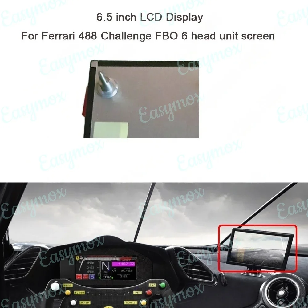 LA065WV-344 6.5 Inch LCD Display for Ferrari 488 challenge Evo 2019 head unit Navigation GPS Repair Parts