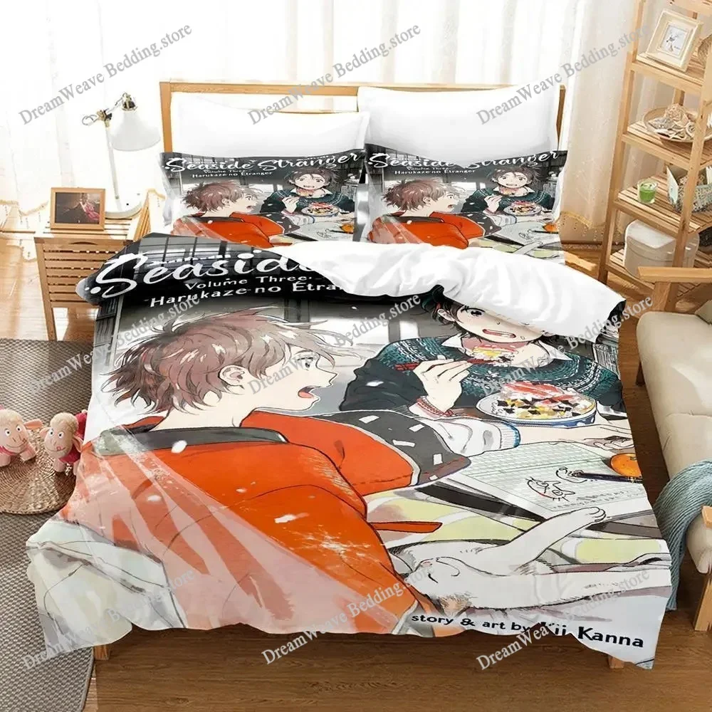 

Seaside Stranger Bedding Set Single Twin Full Queen King Size Bed Set Adult Kid Bedroom Duvet Cover Sets 3D Anime Bed Sheet Set9