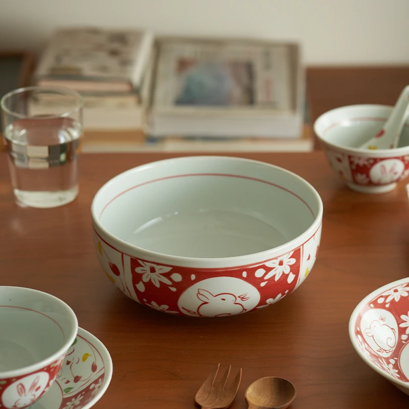 

Ретро-японская большая круглая суповая миска для ферментированного карпа, для домашнего использования, новинка 2026 года, для отварного рыбы, посуда