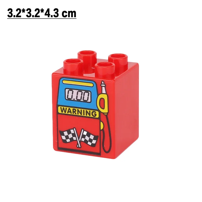 Big Building Blocks Filling Station Suit Accessories Large Compatible Bricks Kids DIY Loose Creativity Assembly Toys Party Gifts