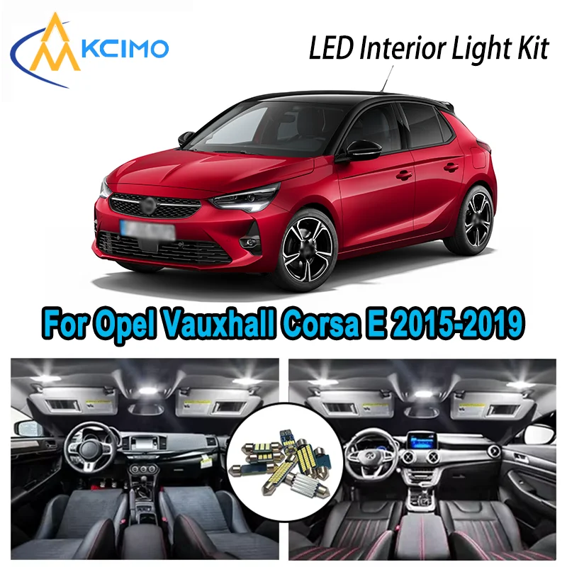 

For Opel Vauxhall Corsa E 2015-2019 2016 2017 Premium Bright LED Interior Dome Map Trunk Light Kit Car Led Lamps Canbus No Error