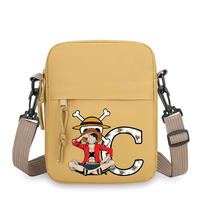 Anime One Piece Shoulder Bag for Boy Girl Cartoon Luffy Adjustable Multiple Compartments Mobile Phone Bag Casual Crossbody Bag view 4
