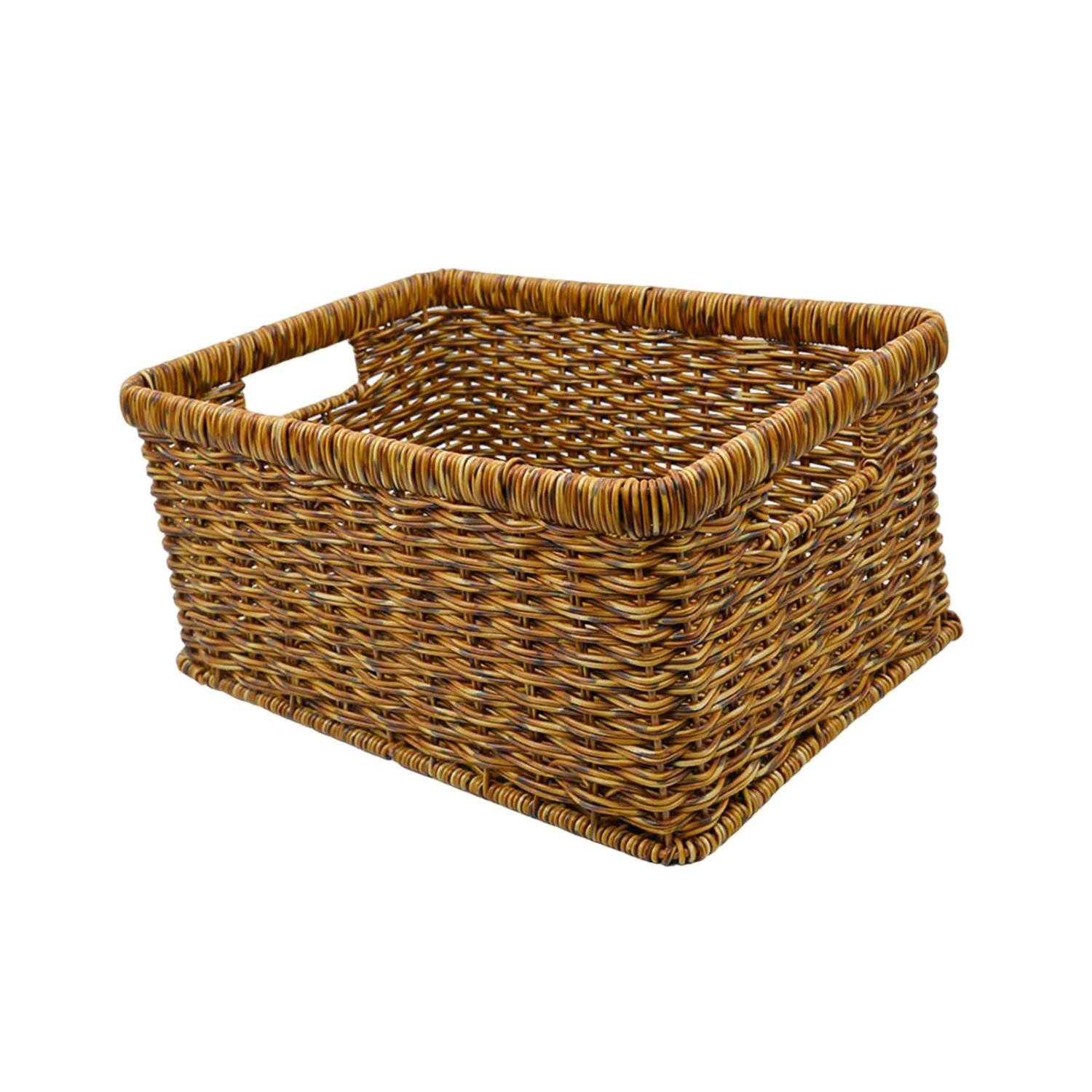 Enhance your home\'s organization with this stylish and durable rattan basket - The perfect solution for effortless countertop an