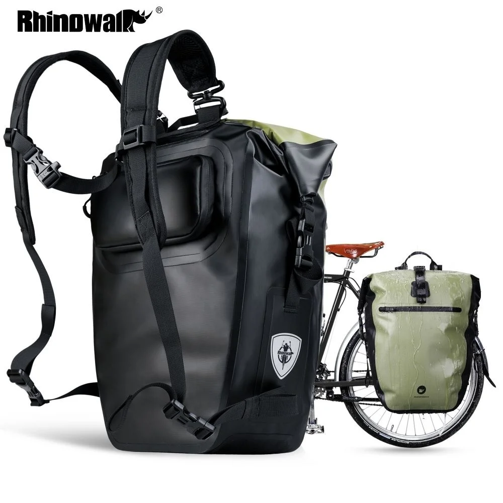 

Rhinowalk New Bicycle Luggage Rack Bag 27L-30L High Capacity Fully Waterproof Multifunctional Rear Rack Pannier Bag Cycling Bags