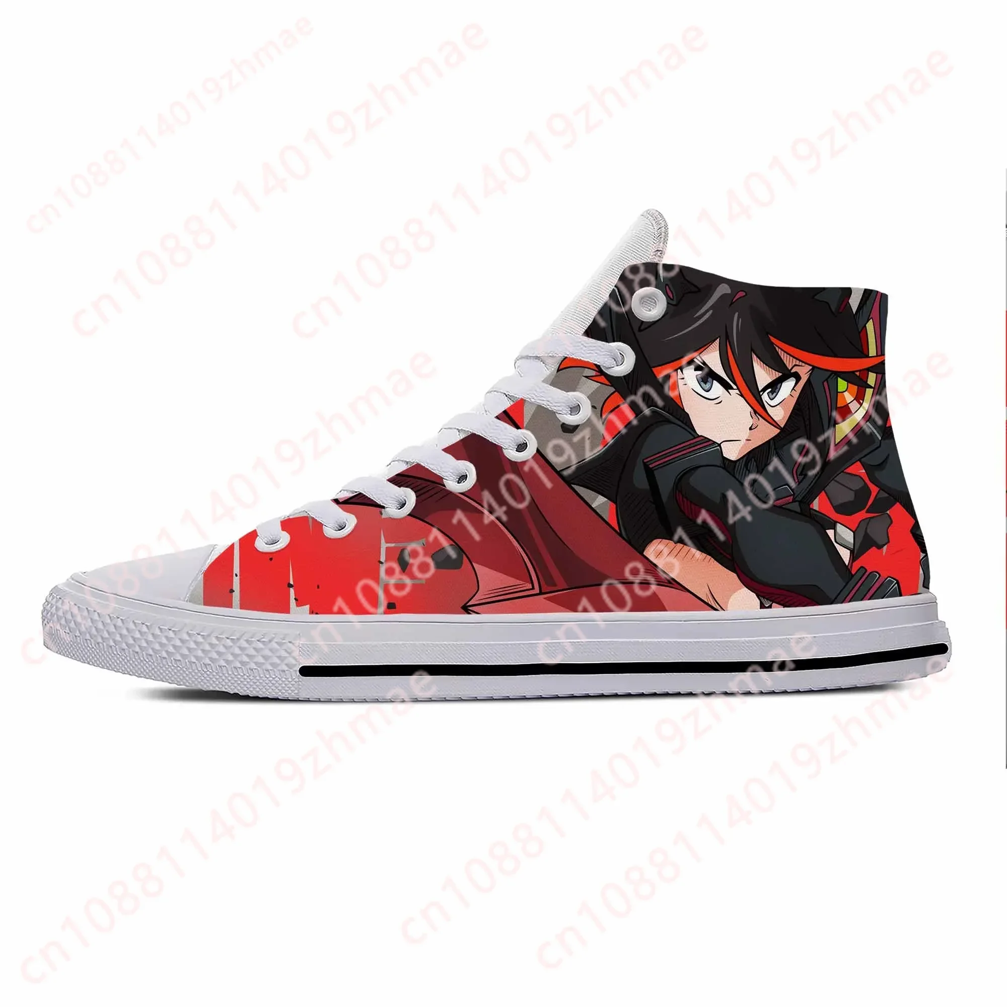 

Japanese Anime Cartoon Kill La Kill Matoi Ryuko Casual Cloth Shoes High Top Lightweight Breathable 3D Print Men Women Sneakers