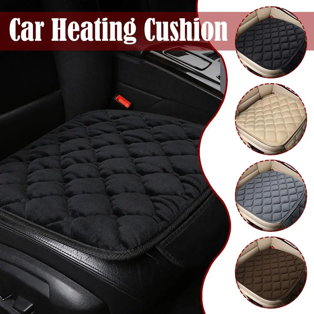 Car Seat Cover Winter Plush Non-slip Free Of Binding Warming Seats Protector Universal Single Thick Cushion Cushion Piece S W7Q5