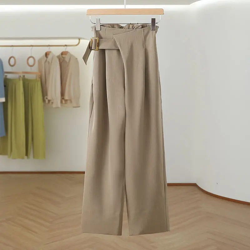 

Solid Color Casual Straight Leg Casual Mopping Pants 2024