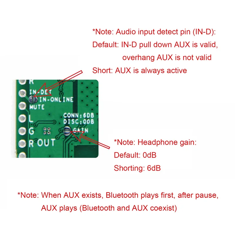 Módulo de áudio APTXHD para BT Headset, QCC3031, entrada, HiFi sem perda, Bluetooth 5.0, placa receptora, NO DC 3.3-4.2V