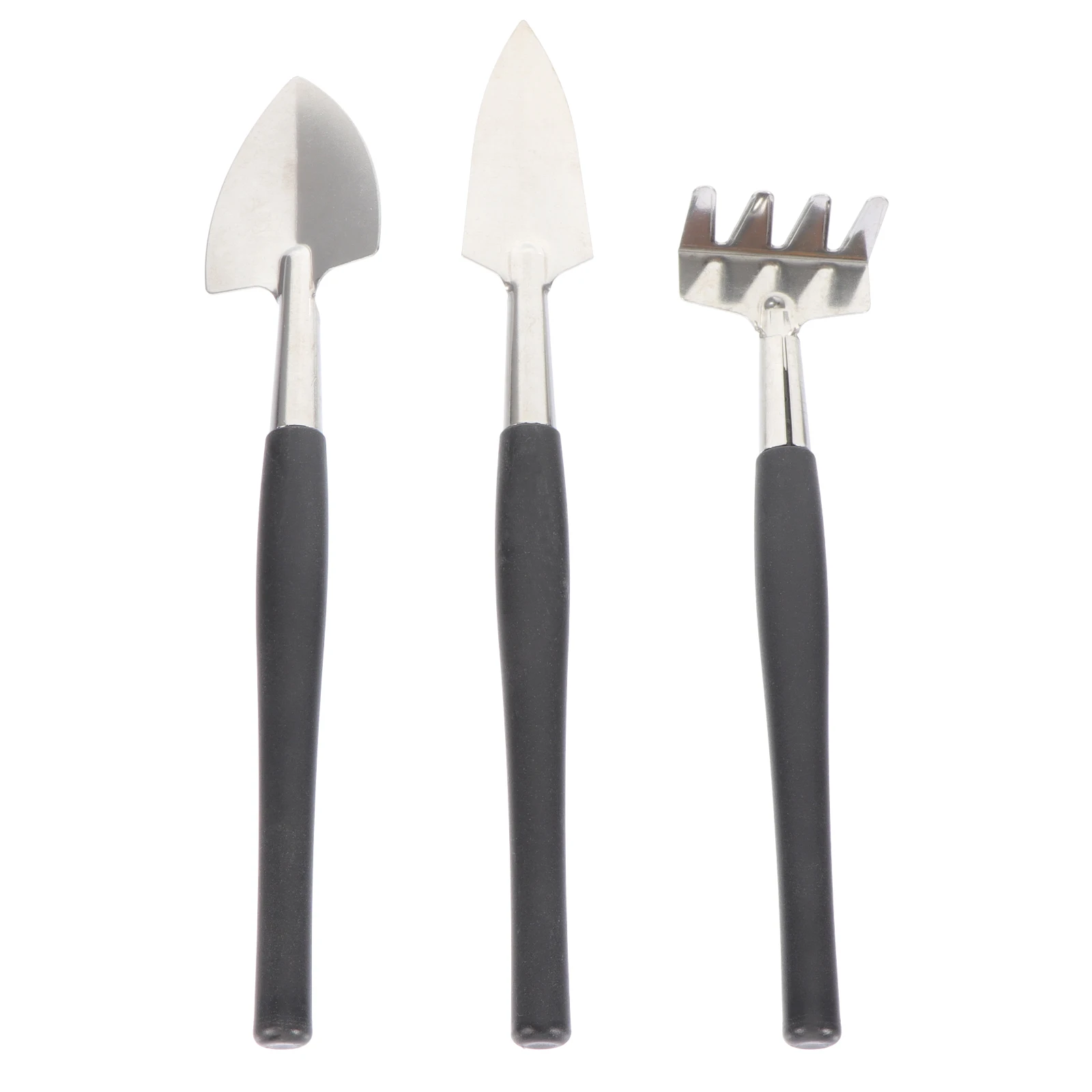 

3pcs Stainless Steel Garden Spade Tools Ergonomic Non-Skid Handle Multi-Functional Soil Loosening Gardening Shovels For Planting
