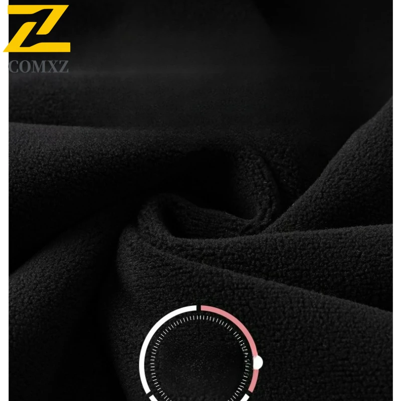 COMXZ New Softshell Vest  Autumn Winter Fleece Snow Skiing Jacket Men Plus Size Thermal Workwear Techwear Windproof Vests