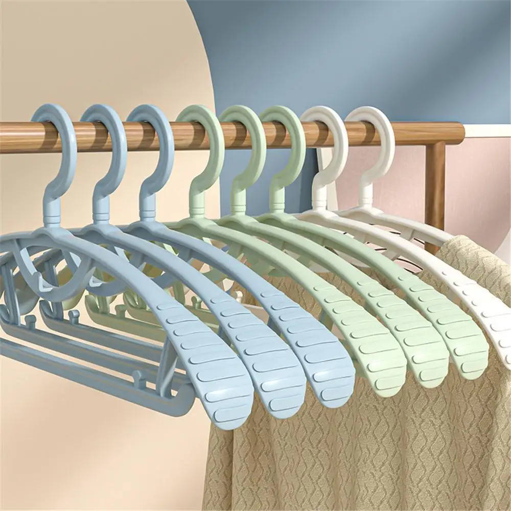 10pcs Adult Wide Shoulder Thickened Non-slip Clothes Hanger Household Clothes Rack Clothes Drying Rack Plastic Clothes Hanger