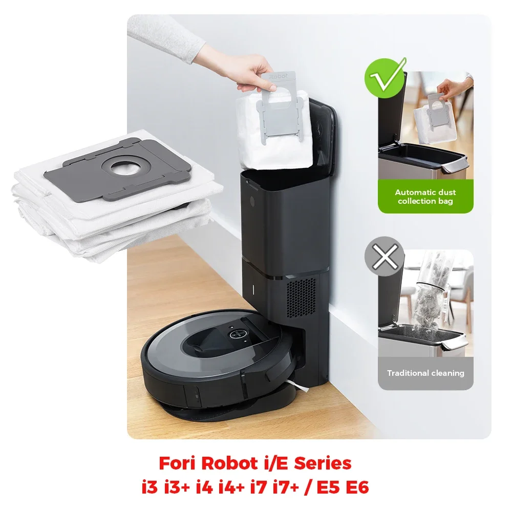 Accessories For iRobot Roomba i3 i3+ i4 i4+ i6 i6+ i7 i7+ i8 i8+ E5 E6 E7 Vacuum Cleaner Robot Main/Side Brush Filter Dust Bag image 6